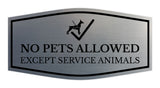 Motto Lita Fancy Paws, No Pets Allowed Except Service Animals Wall or Door Sign