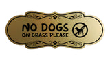 Motto Lita Designer Paws, No Dogs On Grass Please Wall or Door Sign