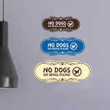 Motto Lita Designer Paws, No Dogs On Grass Please Wall or Door Sign