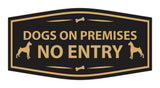 Motto Lita Fancy Paws, Dogs On Premises No Entry Wall or Door Sign