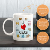 I Love Cats Coffee Mug