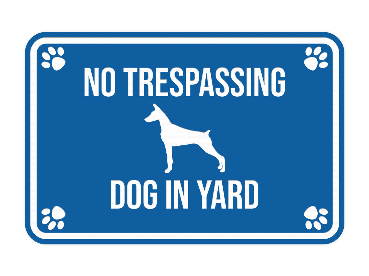 Motto Lita Classic Framed Paws, No Trespassing Dog in Yard Wall or Door Sign