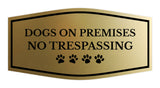 Motto Lita Fancy Paws, Dogs On Premises No Trespassing Wall or Door Sign