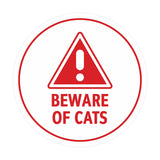 Motto Lita Circle Beware of Cats Wall or Door Sign