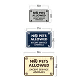 Motto Lita Classic Framed Paws, No Pets Allowed Except Service Animals Wall or Door Sign