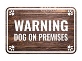 Classic Framed Paws Plus, Warning Dog on Premises Wall or Door Sign