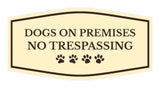 Motto Lita Fancy Paws, Dogs On Premises No Trespassing Wall or Door Sign