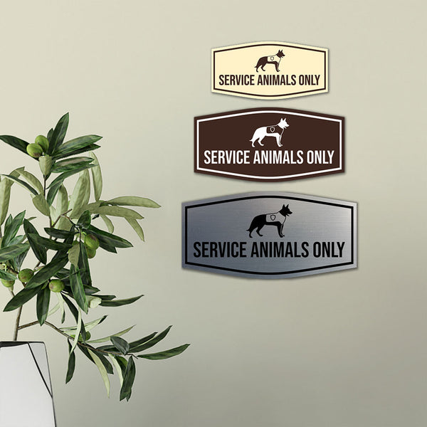 Motto Lita Fancy Service Animals Only Warning Wall or Door Sign ...