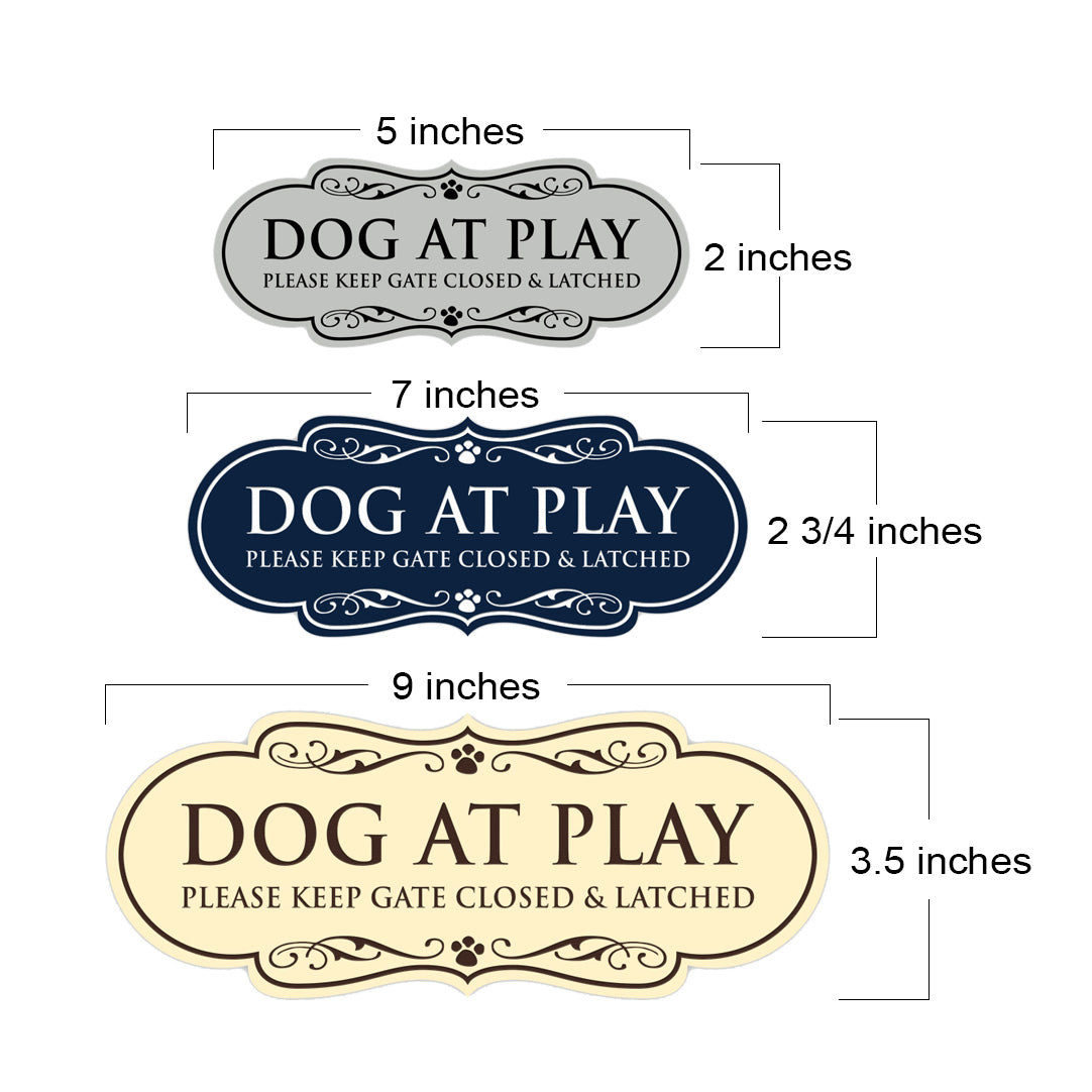 Label. Keep Latched Motto Lita Designer Paws, Dog At Play Please Keep Gate Closed and Latc ...