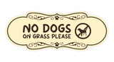 Motto Lita Designer Paws, No Dogs On Grass Please Wall or Door Sign