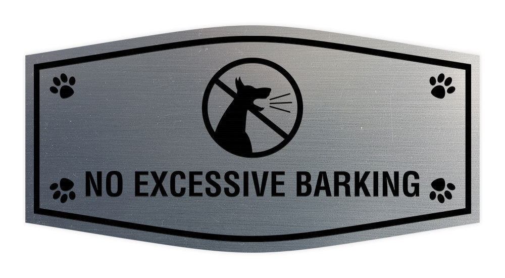 Motto Lita Fancy No Excessive Barking Warning Wall or Door Sign