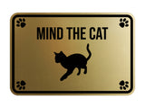 Classic Framed Paws, Mind the Cat Wall or Door Sign