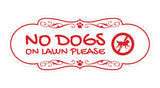 Motto Lita Designer Paws, No Dogs On Lawn Please Wall or Door Sign