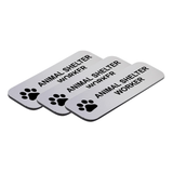 Animal Shelter Worker 1 x 3" Name Tag/Badge, (3 Pack)