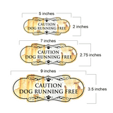 Designer Paws Plus, Caution Dog Running Free Wall or Door Sign | Animal Safety and Home Security