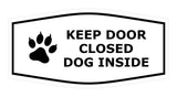 Motto Lita Fancy Paws, Keep Door Closed Dog Inside (Paw) Wall or Door Sign