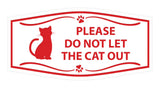 Motto Lita Fancy Paws, Please Do Not Let the Cat Out Wall or Door Sign
