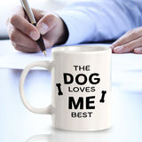 The Dog Loves Me Best 11oz Plastic or Ceramic Mug | Homely Coffee Cups