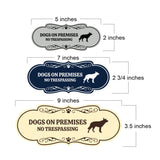 Motto Lita Designer Paws, Dogs On Premises No Trespassing Wall or Door Sign