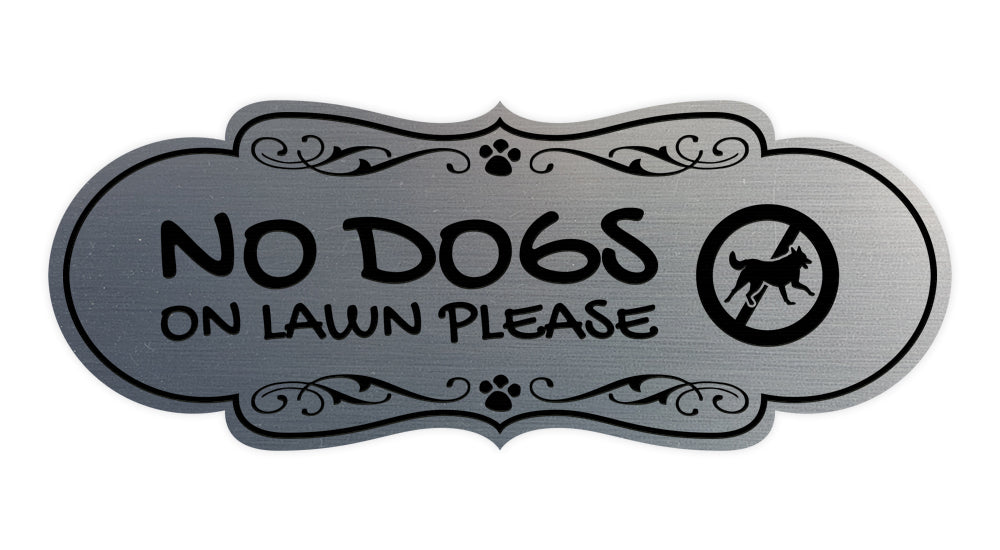 Motto Lita Designer Paws, No Dogs On Lawn Please Wall or Door Sign