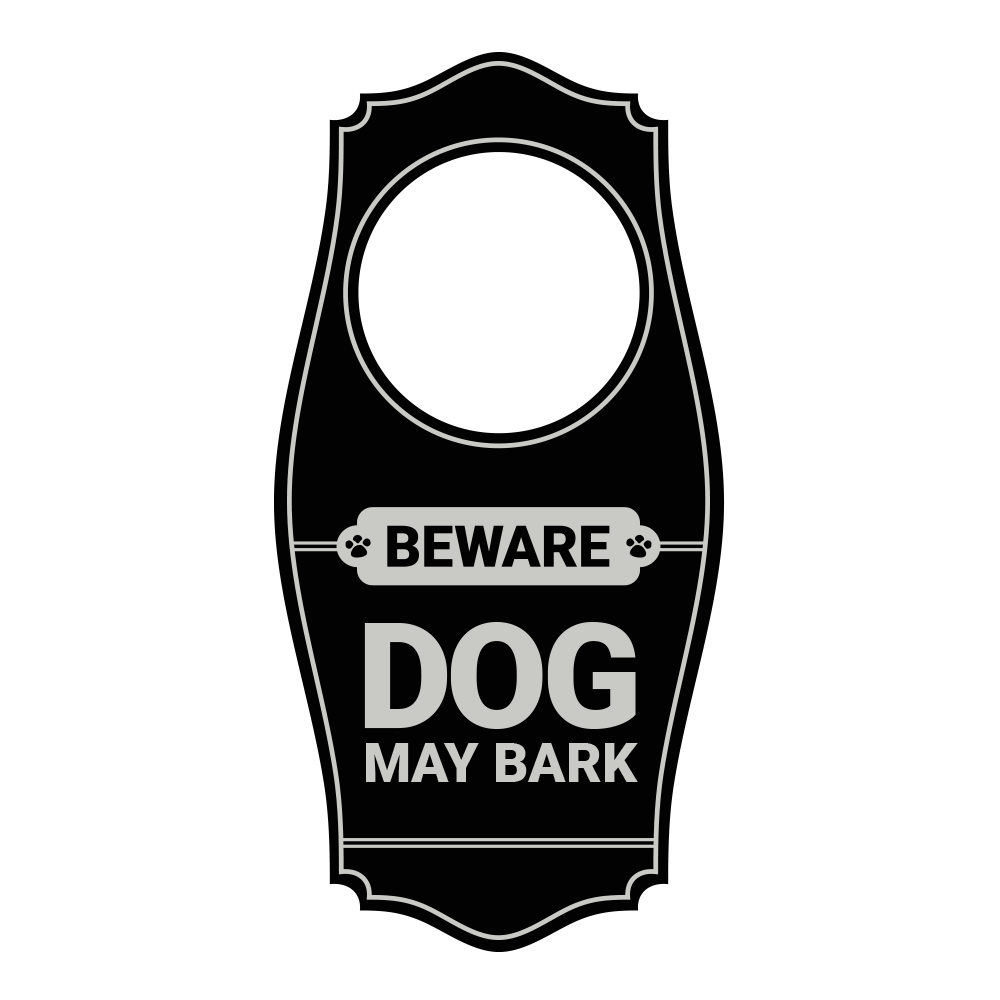 Motto Lita Beware Dog May Bark Door Hanger