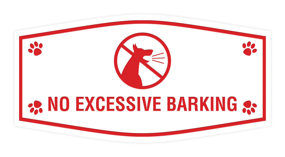 Motto Lita Fancy No Excessive Barking Warning Wall or Door Sign