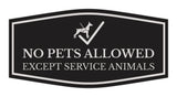 Motto Lita Fancy Paws, No Pets Allowed Except Service Animals Wall or Door Sign