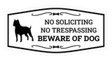 Motto Lita Fancy Paws, No Soliciting No Trespassing Beware of Dog Wall or Door Sign