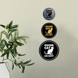 Motto Lita Circle Guard Cat on Duty Wall or Door Sign