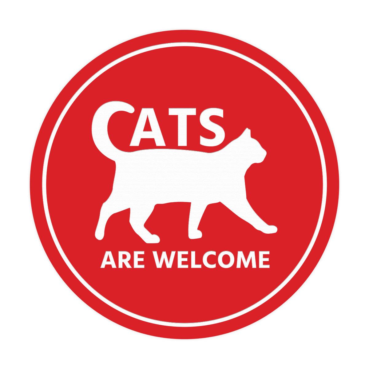 Motto Lita Circle Cats Are Welcome Wall or Door Sign