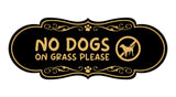 Motto Lita Designer Paws, No Dogs On Grass Please Wall or Door Sign