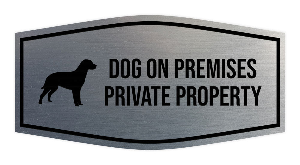 Motto Lita Fancy Paws, Dog On Premises Private Property Wall or Door Sign