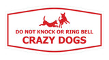 Motto Lita Fancy Do Not Knock or Ring Bell Crazy Dogs Warning Wall or Door Sign