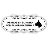 Motto Lita Designer Paws, Perros En El Patio Por Favor No Entrar Wall or Door Sign