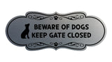 Motto Lita Designer Paws, Beware of Dogs Keep Gate Closed Wall or Door Sign