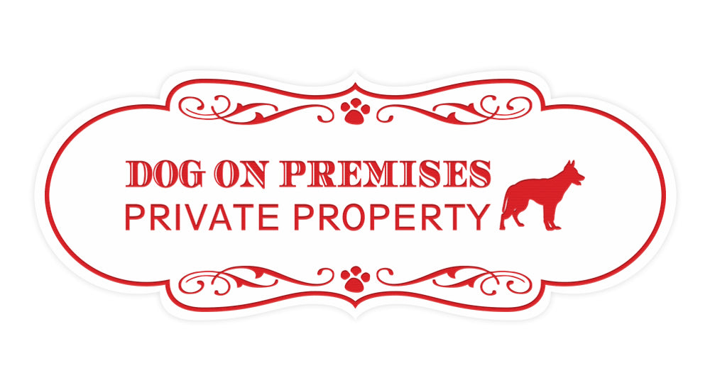 Motto Lita Designer Paws, Dog On Premises Private Property Wall or Door Sign