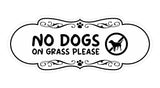 Motto Lita Designer Paws, No Dogs On Grass Please Wall or Door Sign