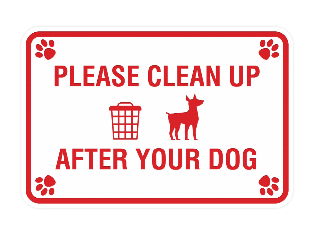 Classic Framed Paws, Please Clean Up After Your Dog Wall or Door Sign