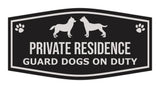 Motto Lita Fancy Paws, Private Residence Guard Dogs On Duty Sign Wall or Door Sign