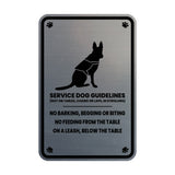 Motto Lita Portrait Round Paws, Service Dog Guidelines Wall or Door Sign