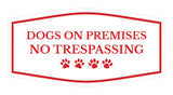 Motto Lita Fancy Paws, Dogs On Premises No Trespassing Wall or Door Sign