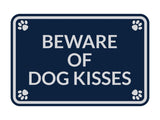 Classic Framed Paws, Beware of Dog Kisses Wall or Door Sign