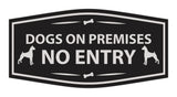Motto Lita Fancy Paws, Dogs On Premises No Entry Wall or Door Sign