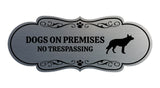 Motto Lita Designer Paws, Dogs On Premises No Trespassing Wall or Door Sign