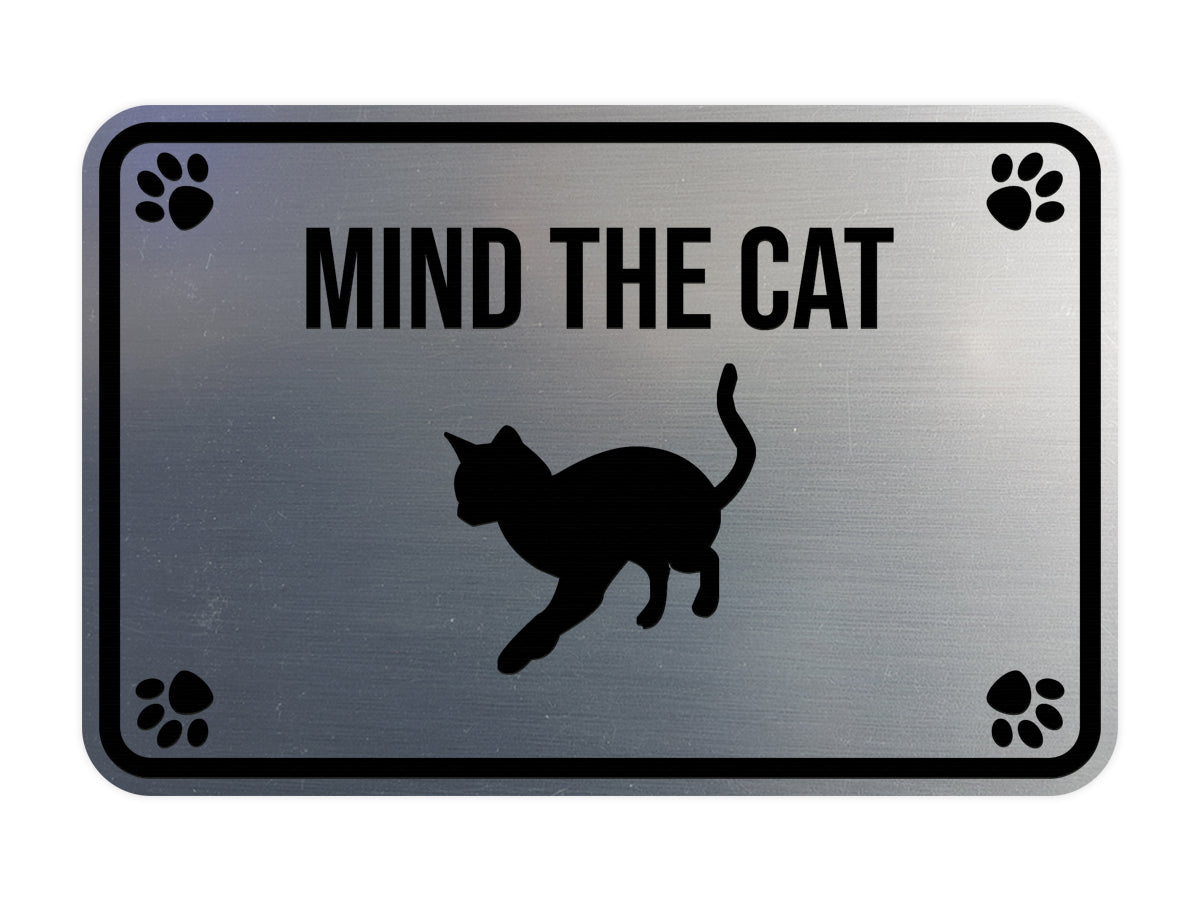 Classic Framed Paws, Mind the Cat Wall or Door Sign