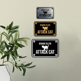 Classic Framed Paws, Beware of the Attack Cat Wall or Door Sign