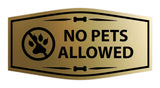 Motto Lita Fancy Paws, No Pets Allowed Wall or Door Sign