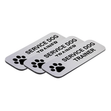 Service Dog Trainer 1 x 3" Name Tag/Badge, (3 Pack)