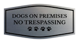 Motto Lita Fancy Paws, Dogs On Premises No Trespassing Wall or Door Sign