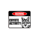 Classic Framed Paws Plus, Warning Coyote Activity Wall or Door Sign | Novelty Funny Warning Signs